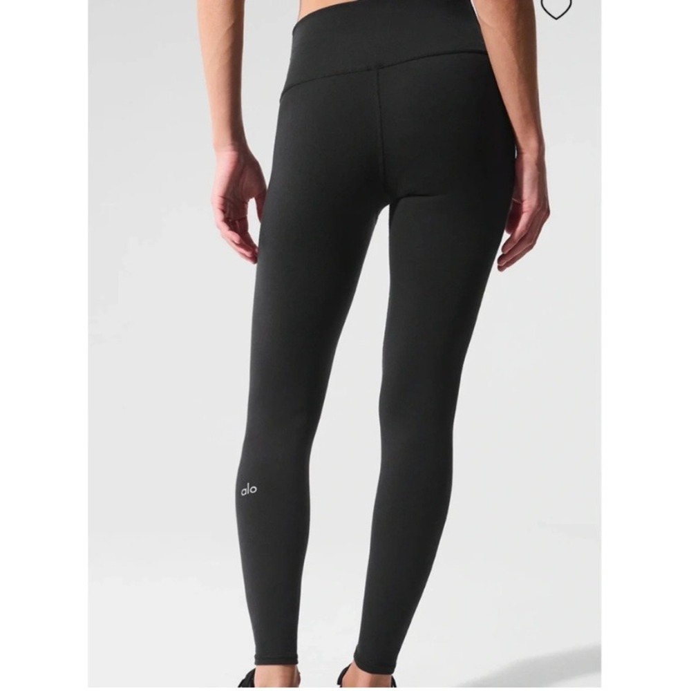 Alo Yoga 7/8 High-Waist Airbrush Leggings Black Size XS Gym Workout - Picture 2 of 7